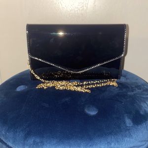 Bworldly Black Patent Shoulder Purse by Steve Madden